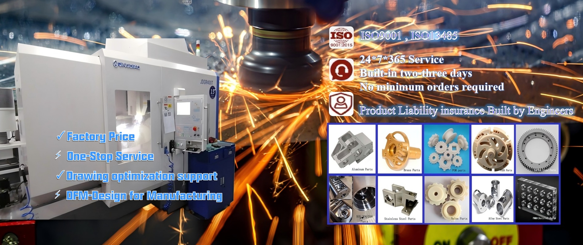 One-Stop Partner for Sheet Metal Fabrication ,CNC Machining ,Plastic Injection & Molding ,Precision Stamping ,Extrusion Molding ,and Assembly Solutions.